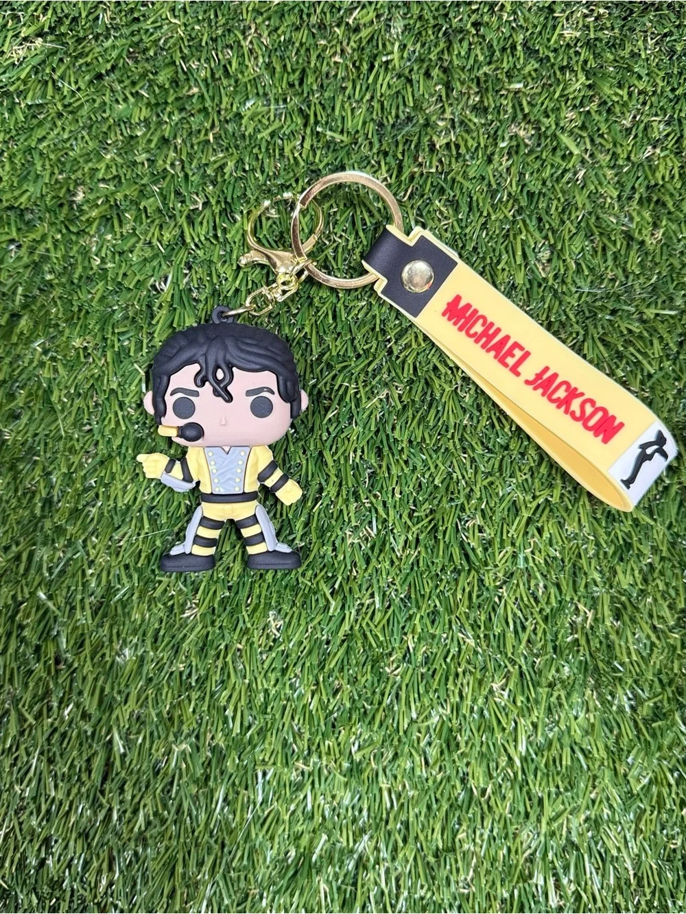 Yellow Michael Jackson Keychain - Kids Accessories